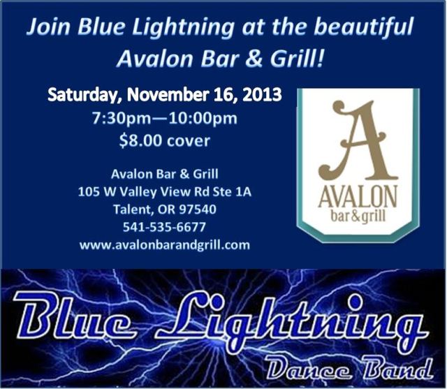 Blue Lightning at the Avalon November 16th!